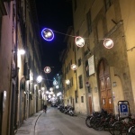 Florence streets at night