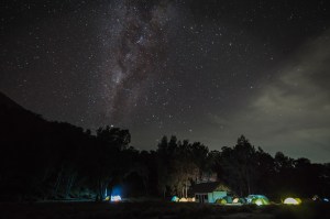 Mahameru base camp and the milky way