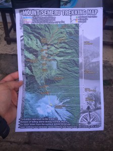 Mount Semeru trekking map...seems simple enough!